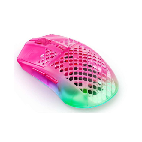 Гейминг мишка SteelSeries - Aerox 3 WL Gen 2, оптична, безжична, Magenta Haze